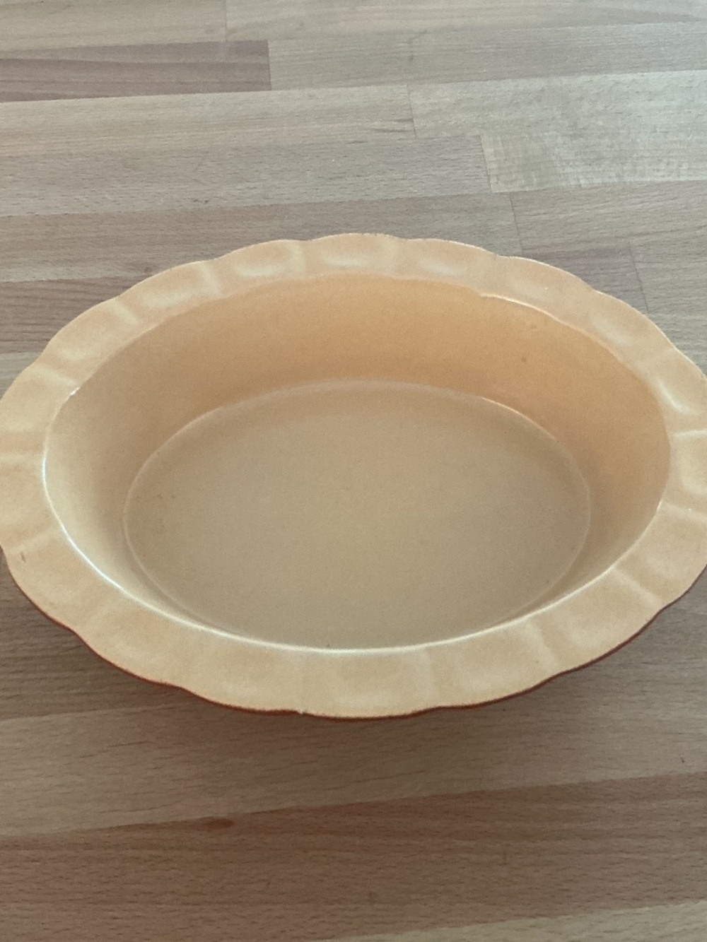 VINTAGE FRENCH RENAULT STONEWARE OVAL PIE DISH PERFECT CONDITION!